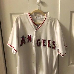 Majestic cool base Mike Trout jersey, Adult L - white